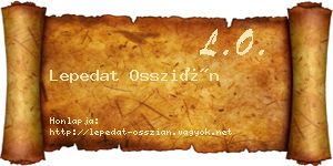 Lepedat Osszián névjegykártya